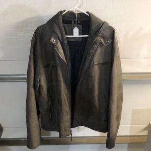 Calvin Klein large faux leather jacket